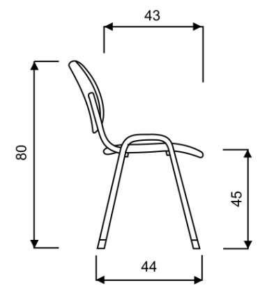Krzesło konferencyjne ISO plastikowe - 2