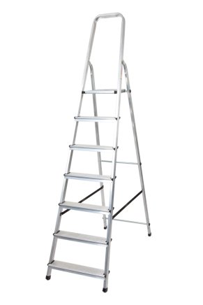 Drabina aluminiowa 7-stopniowa (łącznie z platformą) DR(150)ALD-7 - 1