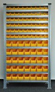 Regał metalowy z plastikowymi pojemnikami 1972 x 1124 x 330 mm 877851009 (różne warianty) - 1