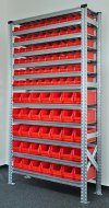 Regał metalowy z plastikowymi pojemnikami 1972 x 1124 x 330 mm 877851009_VAR_4 - 2