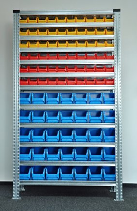 Regał metalowy z plastikowymi pojemnikami 1972 x 1124 x 330 mm 877851009_VAR_6 - 1
