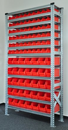 Regał metalowy z plastikowymi pojemnikami 1972 x 1124 x 330 mm 877851009_VAR_4 - 2