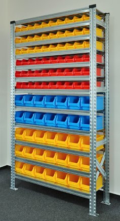 Regał metalowy z plastikowymi pojemnikami 1972 x 1124 x 330 mm 877851009_VAR_7 - 2