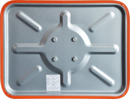 Lustro zewnętrzne z pomarańczową osłoną przeciwsłoneczną 450 x 600 mm AISI 304 - 2