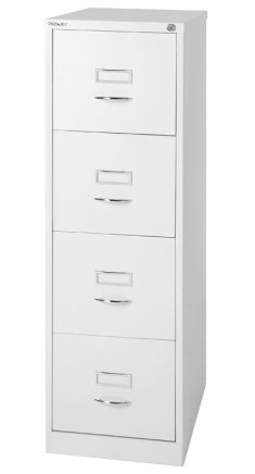 Metalowa szafka na dokumenty A4 z 4 szufladami - w komplecie przegródki - Bisley BS4E/A4 - 6