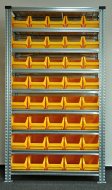 Bezśrubowy regał półkowy 1972 x 1124 x 410 mm z plastikowymi pojemnikami 877851017 (różne warianty) - 1