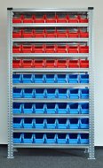 Regał metalowy z plastikowymi pojemnikami 1972 x 1124 x 330 mm 877851018_VAR_4