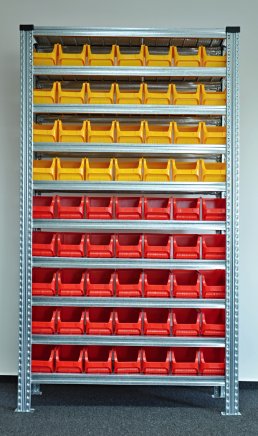 Regał metalowy z plastikowymi pojemnikami 1972 x 1124 x 330 mm 877851018_VAR_6 - 1
