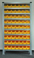 Regał metalowy z plastikowymi pojemnikami 1972 x 1972 x 330 mm 877851018 (różne warianty)
