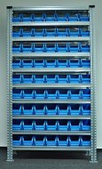 Regał metalowy z plastikowymi pojemnikami 1972 x 1124 x 330 mm 877851018_VAR_3 - 1