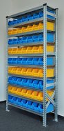 Regał metalowy z plastikowymi pojemnikami 1972 x 1124 x 330 mm 877851018_VAR_5 - 2