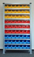 Regał metalowy z plastikowymi pojemnikami 1972 x 1124 x 330 mm 877851018_VAR_7 - 1