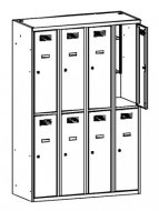 Szafa metalowa o obniżonej wysokości MSum 342S szerokość 1200 mm