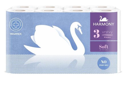 Papier toaletowy Harmony Soft 3 x 16 sztuk - 1
