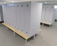 Szafka pracownicza BHP metalowa Sum 430 W z ławką P431 W - 2