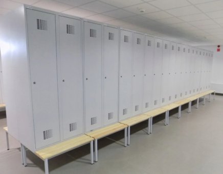 Szafka pracownicza BHP metalowa Sum 420 W z ławką P421 W - 4