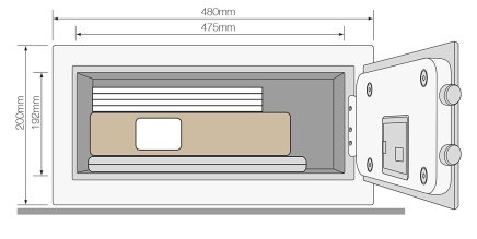 Sejf na laptopa meblowy Yale High Security Laptop YLEB/200/EB1 - 6