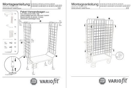 Wózek paczkowy 4 ściany z siatki sw-500.405 (4 modele) - 3