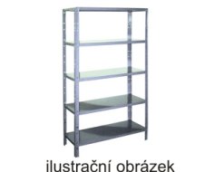 Metalowy bezśrubowy regał półkowy 2500 x 1000 x 500 mm