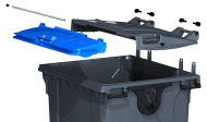 Plastikowy pojemnik na odpady SPLIT LID - 7