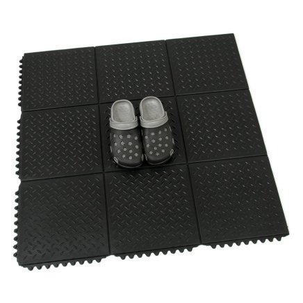 Gumowa modułowa mata przeciwzmęczeniowa Diamond Plate Tile - 2