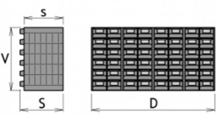 Szafka magazynowa zestaw Varibox typ 2661 - 5