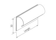 Uchwyt na etykiety LH-3030CS, 300 x 30 mm - 2
