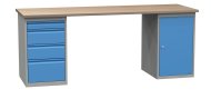 Stół warsztatowy z kontenerkami SD42135 2100 mm