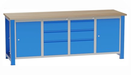 Stół warsztatowy z kontenerkami SD42123 - 1