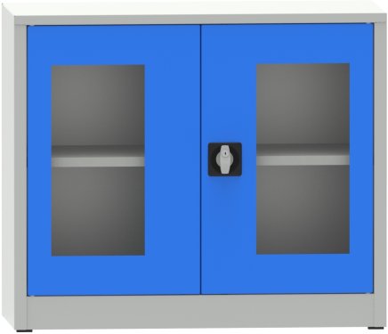 Metalowa szafka na dokumenty z drzwiami ze szkła plexi C2972H1 - 1