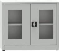 Metalowa szafka na dokumenty z drzwiami ze szkła plexi C2972H1 - 2