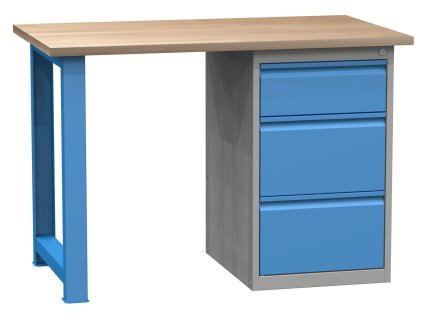 Stół warsztatowy z kontenerem SD41233 - 1
