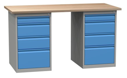 Stół warsztatowy z kontenerem SD41234 - 1