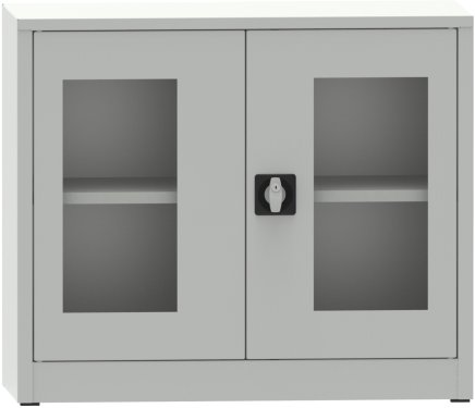 Metalowa szafka na dokumenty z drzwiami ze szkła plexi C2972H1 - 2