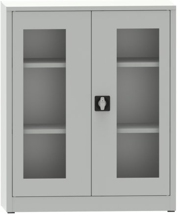 Metalowa szafa na dokumenty z przeszklonymi drzwiami plexi C2973H1 - 1