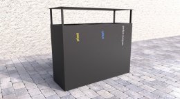 Kosz do segregacji odpadów z daszkiem Steel II