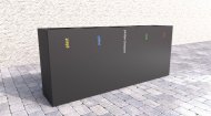 Kosz do segregacji odpadów zewnętrzny stalowy Steel V - 1