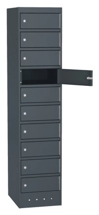 Szafka na laptopy SZNL 4110 - 10 przegródek z instalacją elektryczną - 4