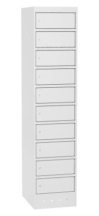 Szafka na laptopy SZNL 4110 - 10 przegródek z instalacją elektryczną - 1