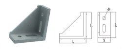 Kątownik 90°, 78 x 36 mm KBA-4080