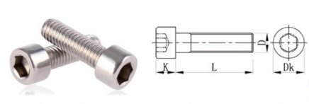 Śruba z łbem cylindrycznym KDC-6x10 - 1
