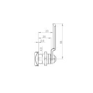 Zamek cylindryczny do szaf Kovos - 4