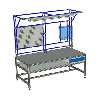 Stół warsztatowy z profili aluminiowych z nadstawką - 1