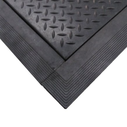 Czarna gumowa krawędź "żeńska" do maty Diamond Plate Tile - 3