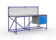 Stół warsztatowy z tablicą perforowaną o szerokości 2000 mm, 240408311 - 3