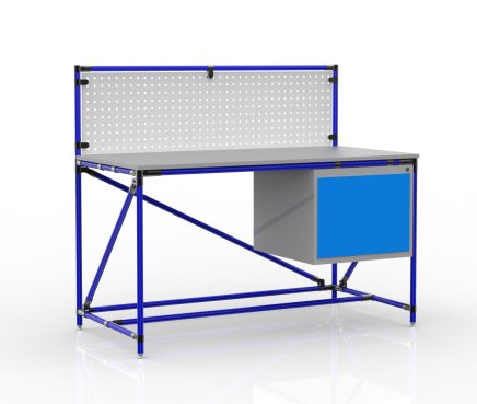Stół warsztatowy z tablicą perforowaną o szerokości 1500 mm, 24040835 - 3