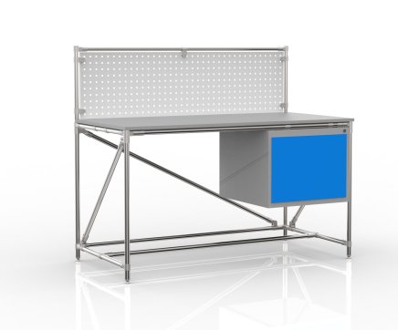 Stół warsztatowy z tablicą perforowaną o szerokości 1500 mm, 24040835 - 4