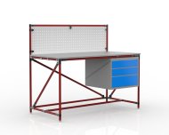 Stół warsztatowy z tablicą perforowaną o szerokości 1500 mm, 24040833 - 2