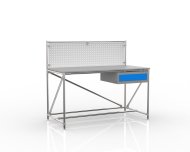 Stół warsztatowy z tablicą perforowaną o szerokości 1500 mm, 24040831 - 4