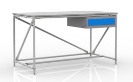 Stół warsztatowy z kontenerkiem z 1 szufladą o szerokości 1500 mm, 24040537